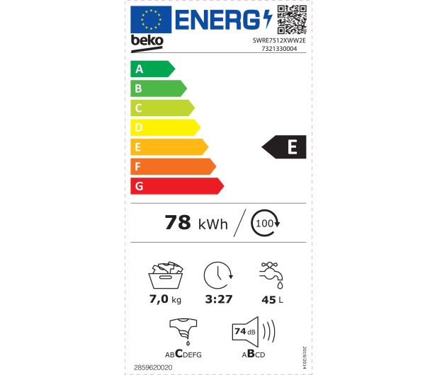 BEKO SWRE7512XWW2 - 393846 - zdjęcie 2